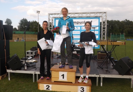 Siegerinnen 10km Damen v.l. Viktoria Rath Elke Wolf Bettina Krueger