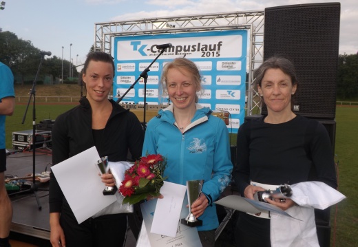 Siegerinnen 10km Damen v.l. Viktoria Rath Elke Wolf Bettina Krueger 2